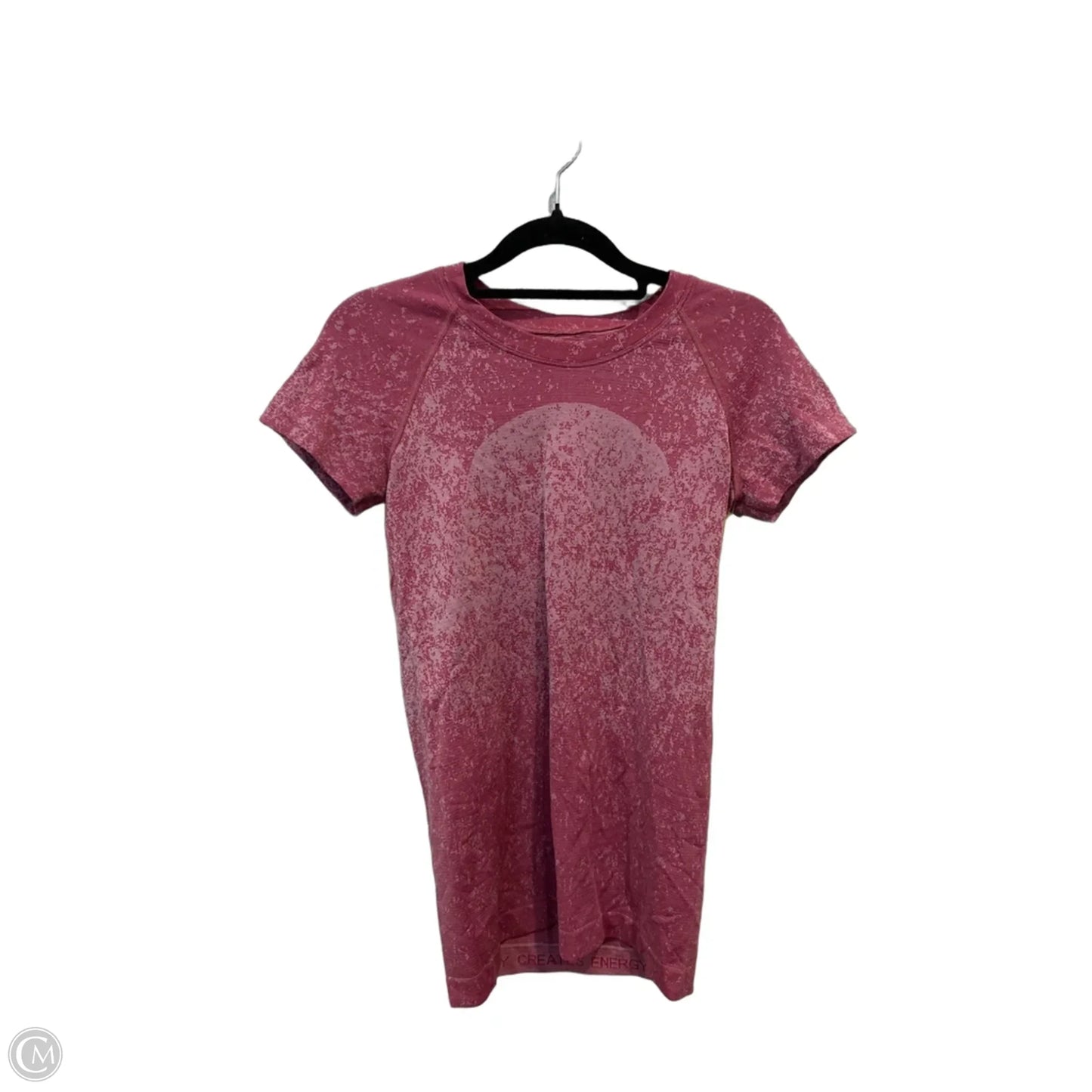 Athletic Top Short Sleeve By Lululemon In Pink, Size: S