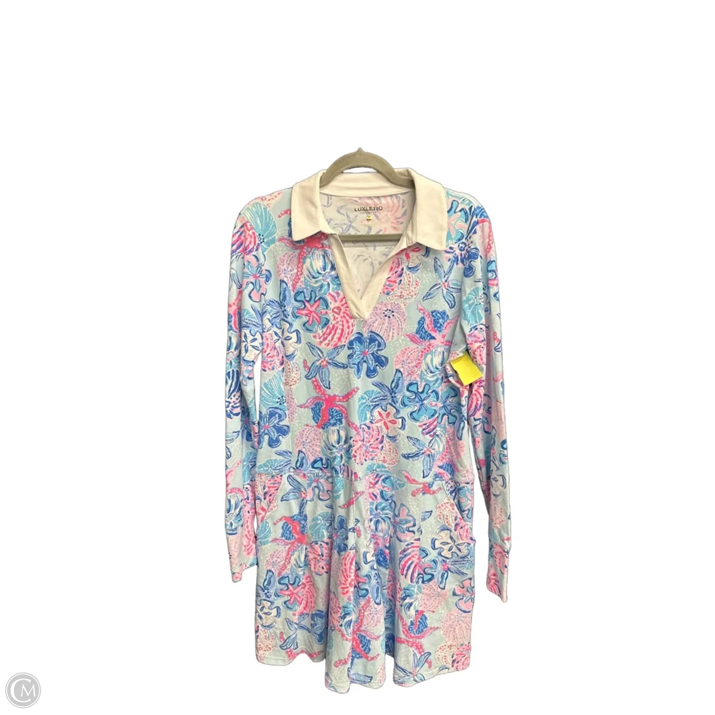 Dress Designer By Lilly Pulitzer In Blue & Pink, Size: L