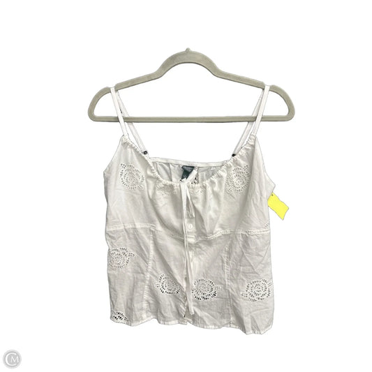 Top Sleeveless By Wild Fable In White, Size: L