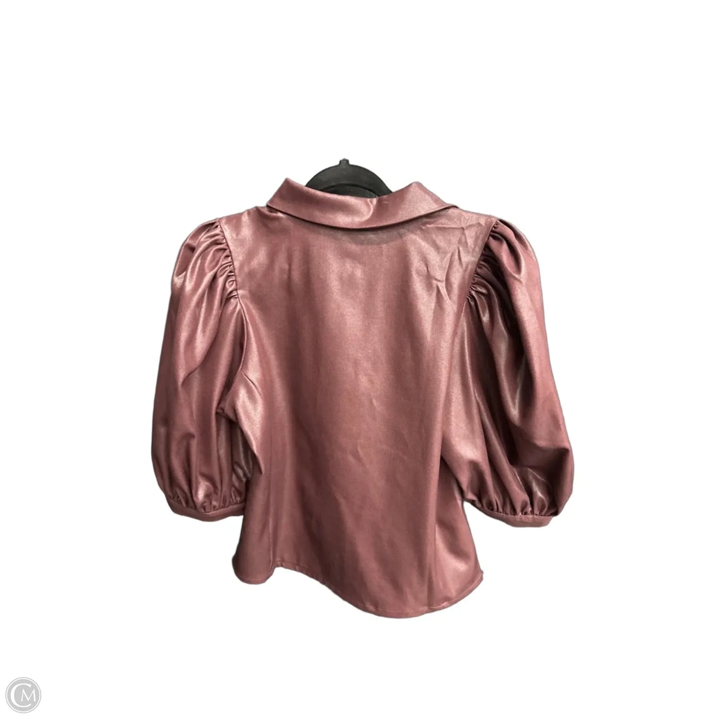Top Short Sleeve By Glam In Maroon, Size: S