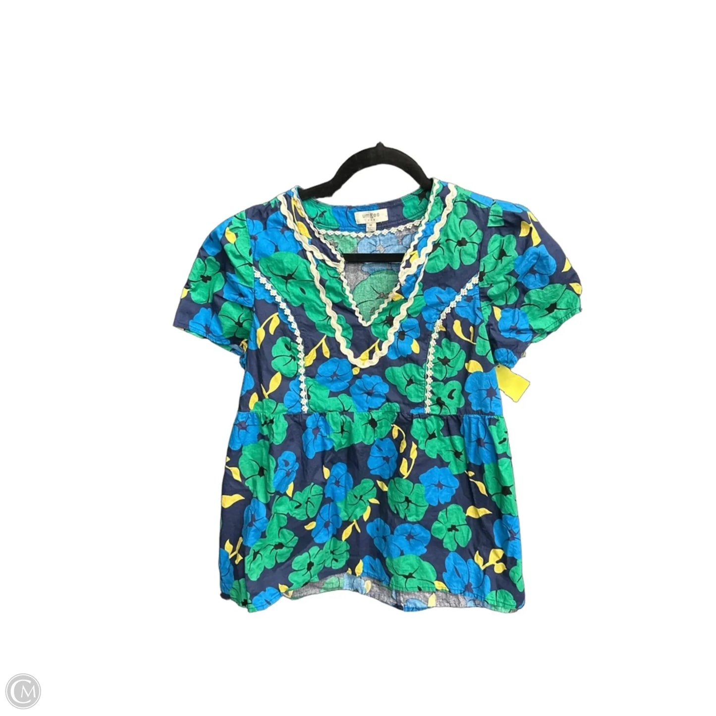 Top Short Sleeve By Umgee In Floral Print, Size: M
