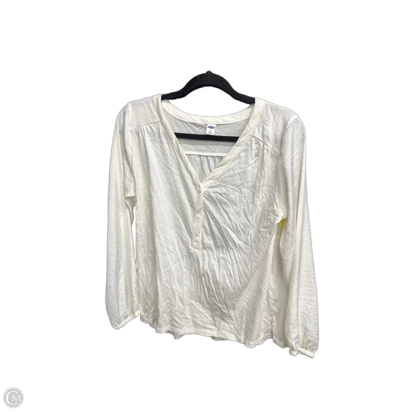 Top Long Sleeve By Old Navy In White, Size: S