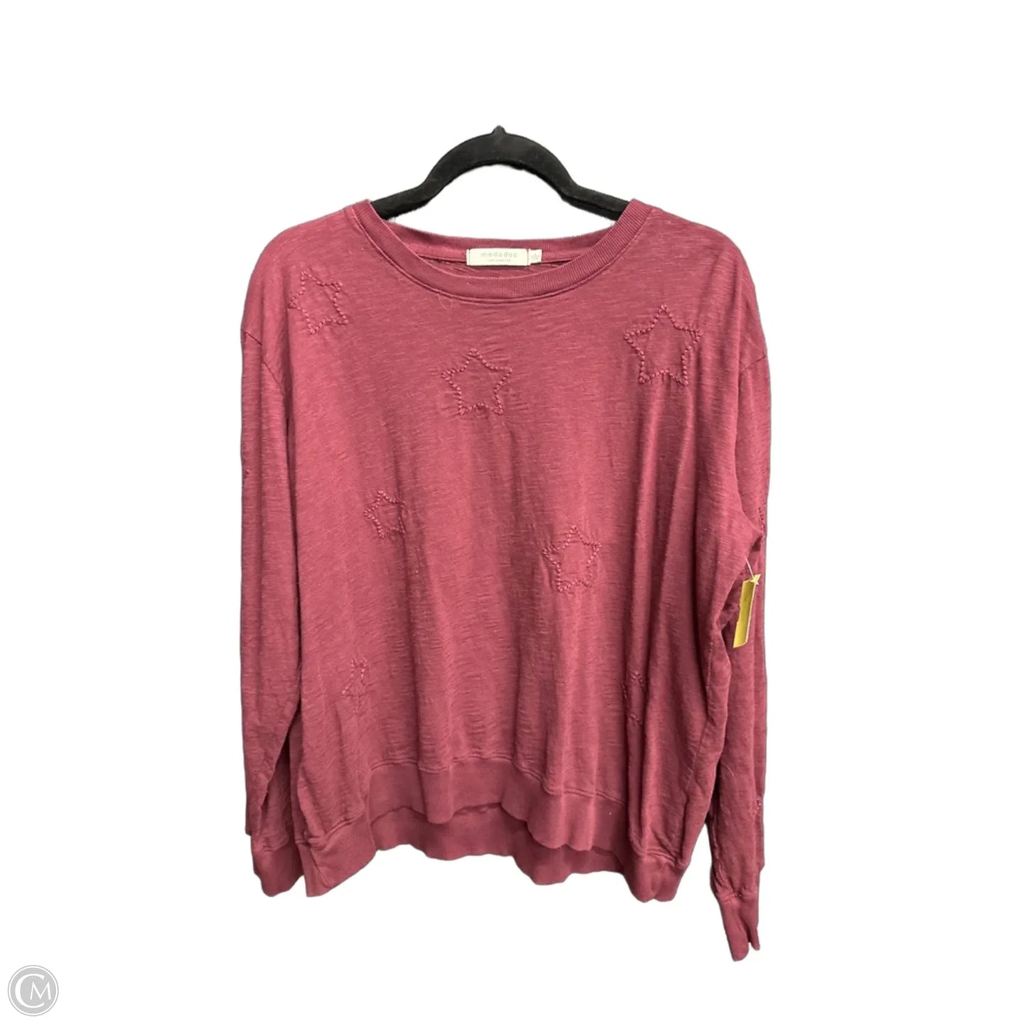 Top Long Sleeve By Clothes Mentor In Maroon, Size: L