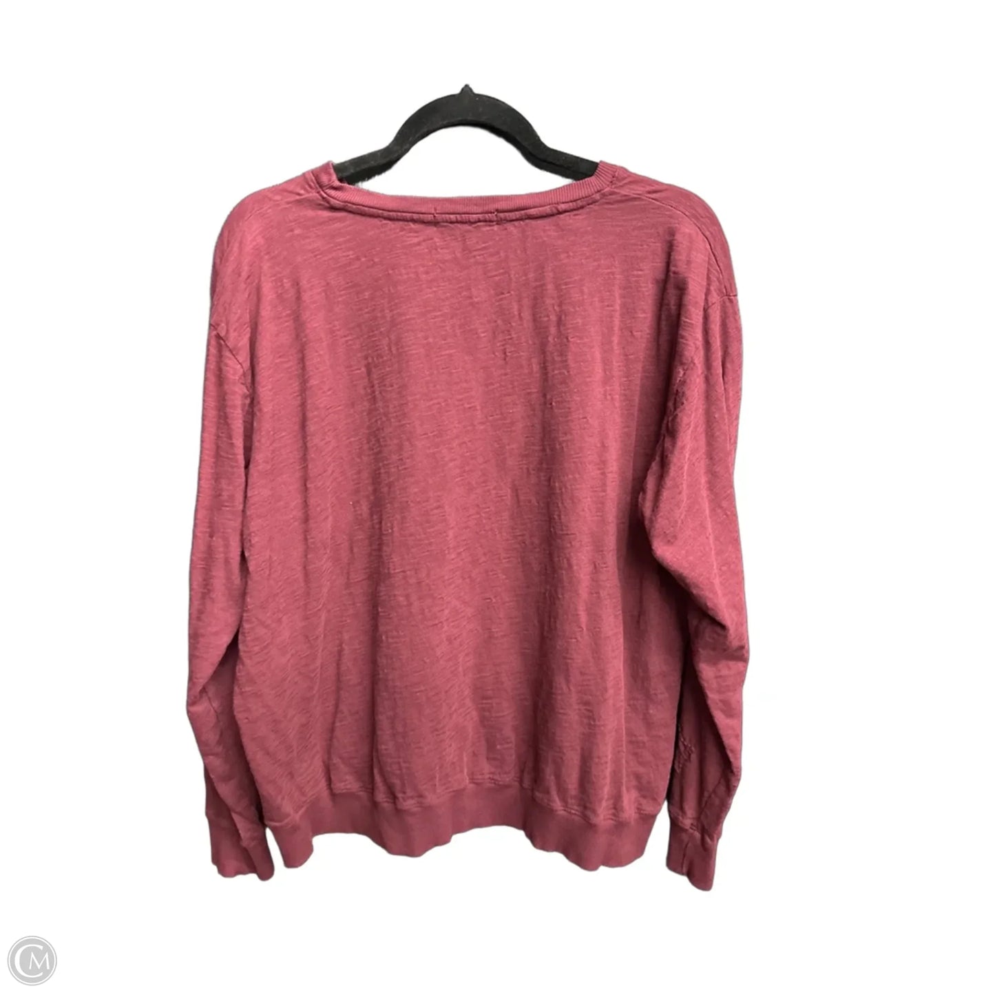 Top Long Sleeve By Clothes Mentor In Maroon, Size: L