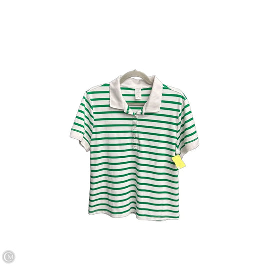 Athletic Top Short Sleeve By J. Crew In Striped Pattern, Size: L