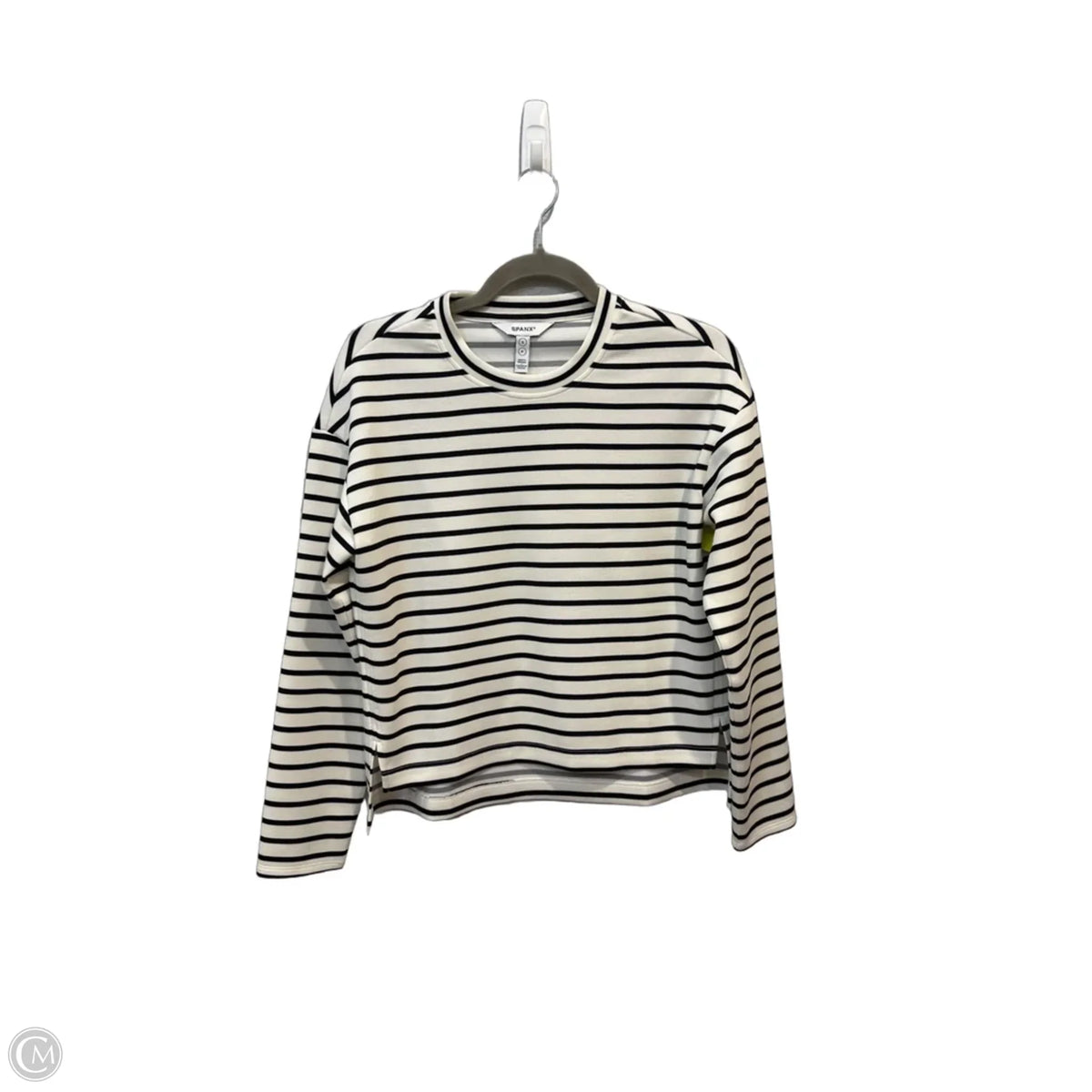 Top Long Sleeve By Spanx In Striped Pattern, Size: S