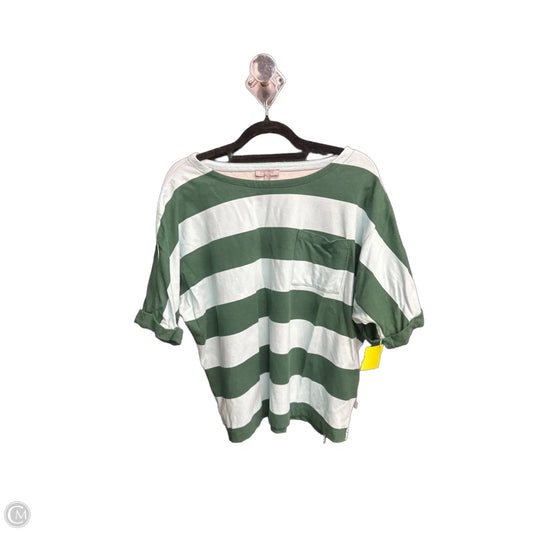 Top Short Sleeve By Talbots In Striped Pattern, Size: S