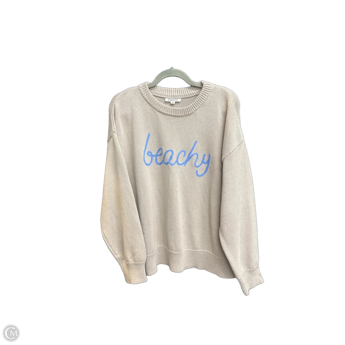 Sweater By Wishlist In Blue & Tan, Size: M