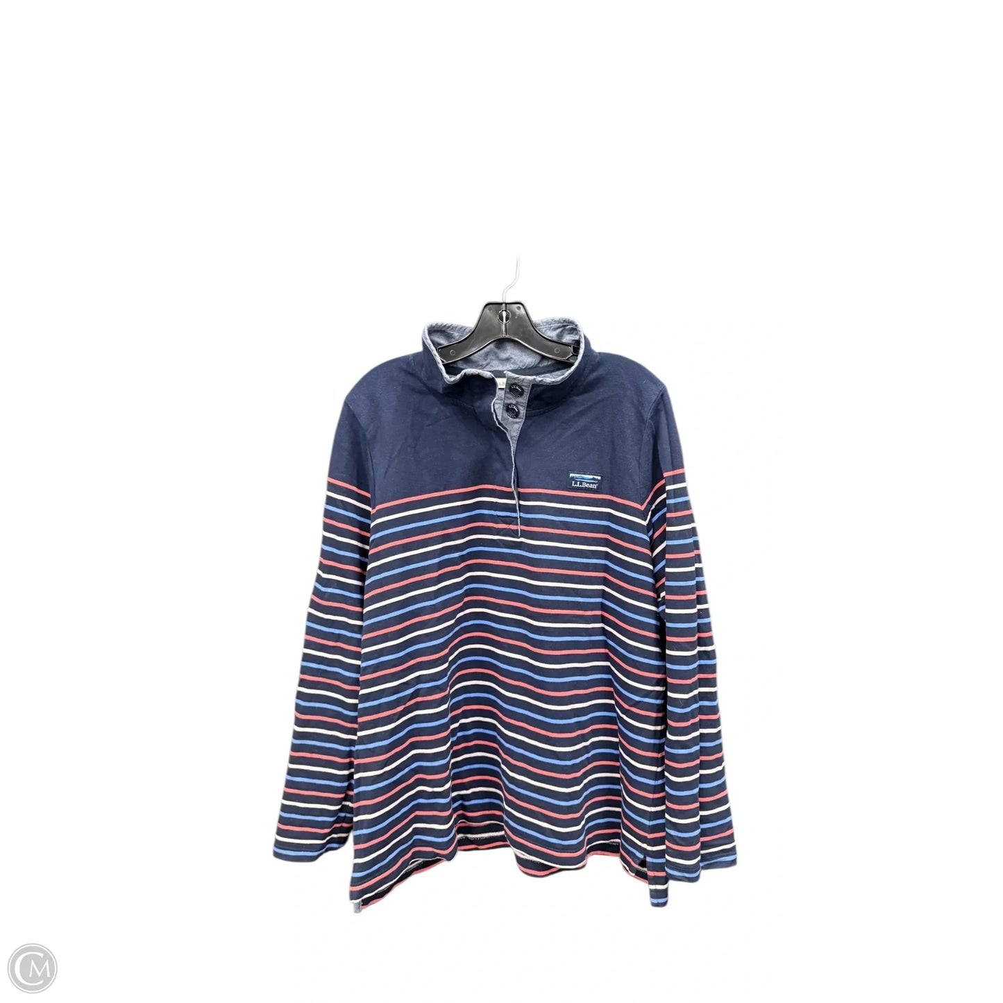 Sweatshirt Collar By L.l. Bean In Striped Pattern, Size: 1x