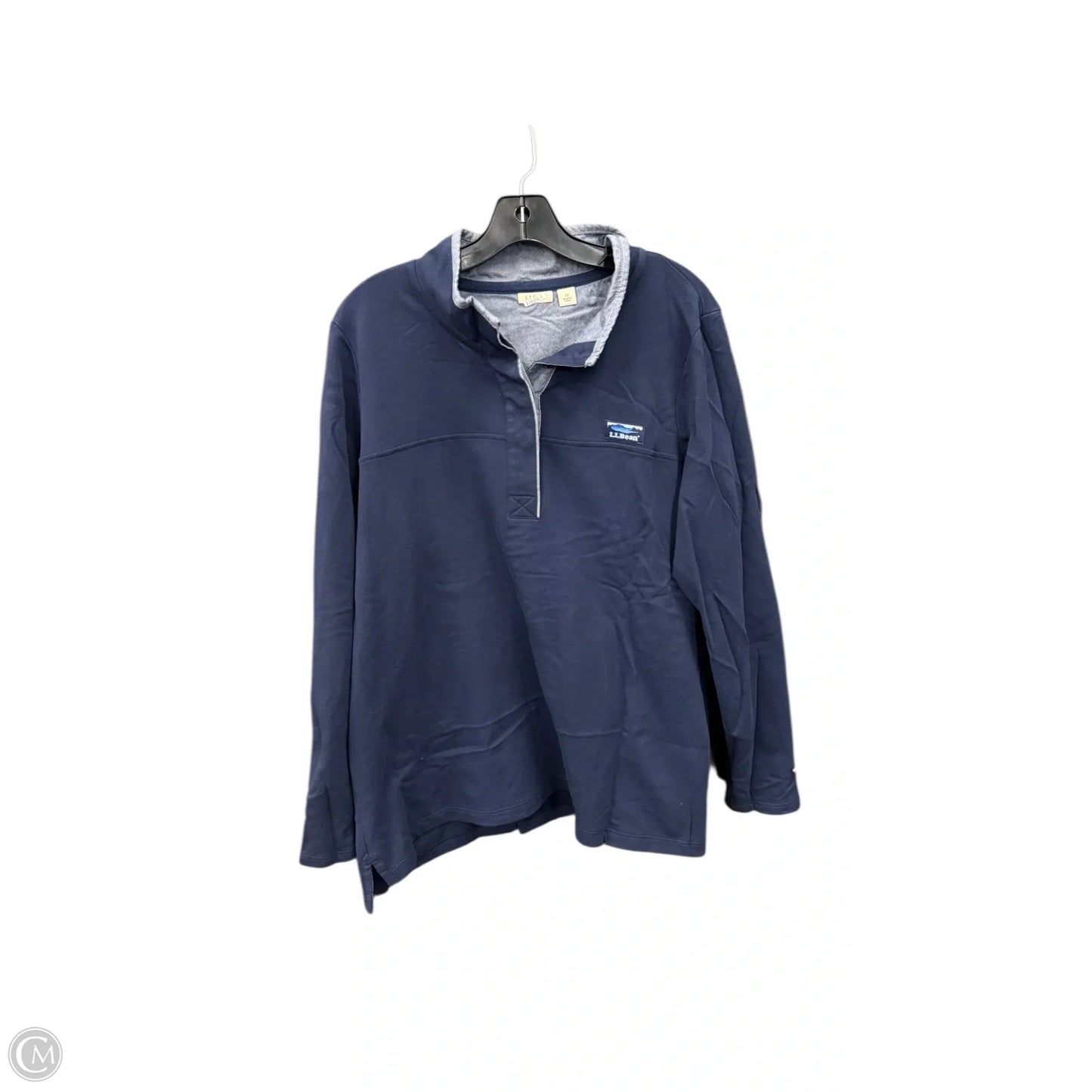 Sweatshirt Collar By L.l. Bean In Navy, Size: 1x
