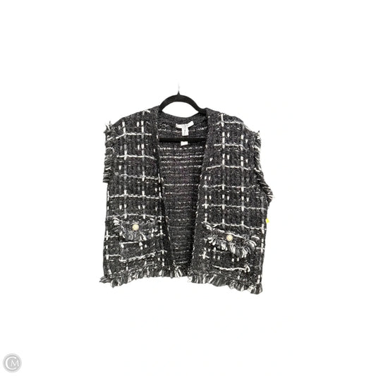 Vest Sweater By Anna & Ava In Black & White, Size: Osfm