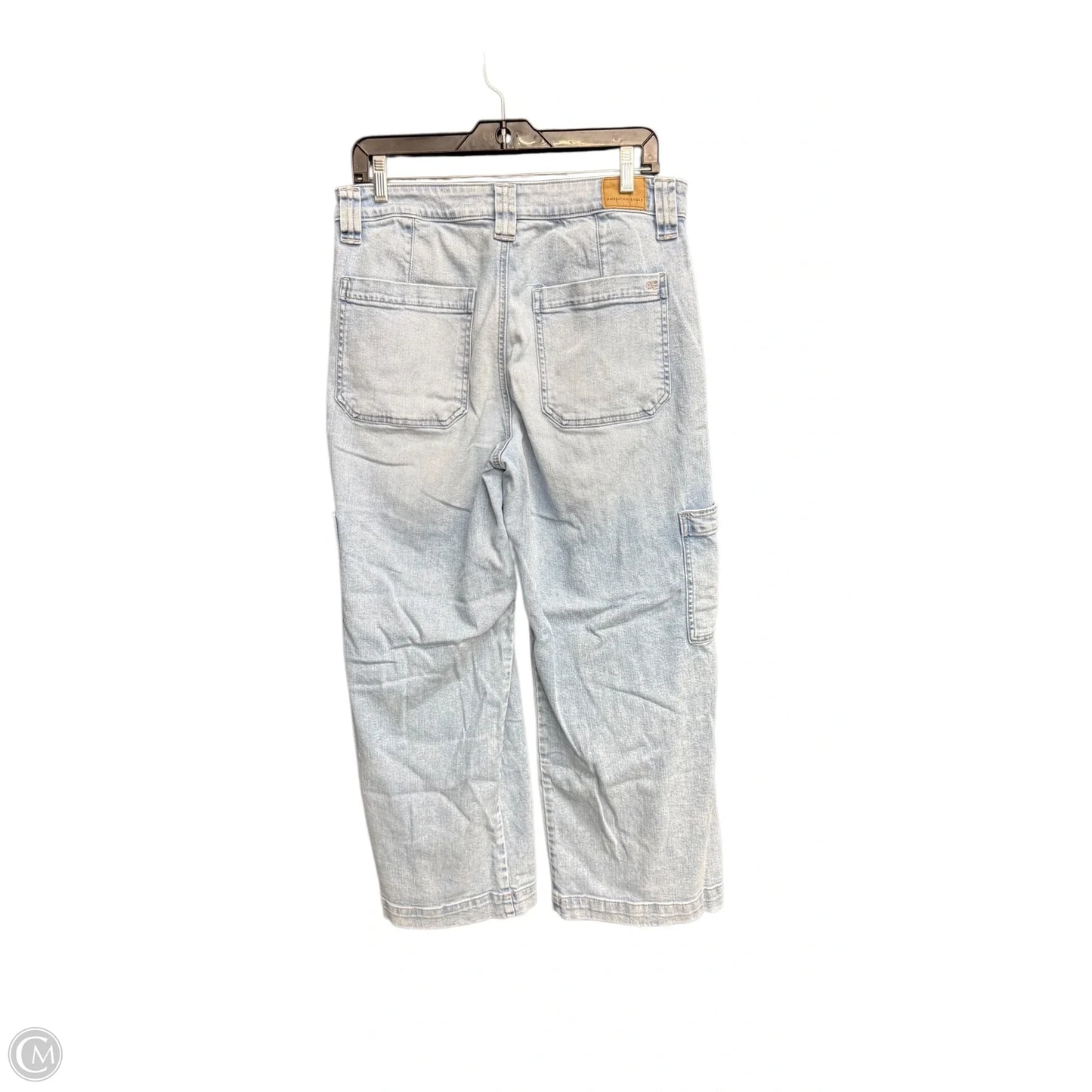 Jeans Wide Leg By American Eagle In Blue Denim, Size: 10