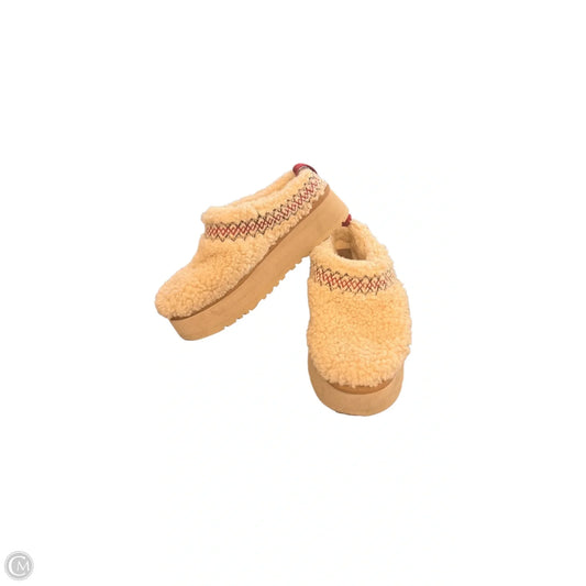Slippers Designer By Ugg In Cream & Tan, Size: 6