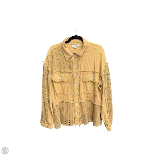 Top Long Sleeve By Hyfve In Tan, Size: L