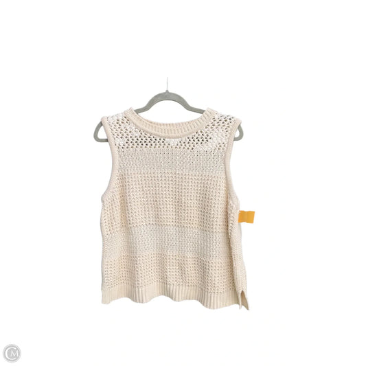 Vest Sweater By Universal Thread In Cream, Size: Xl