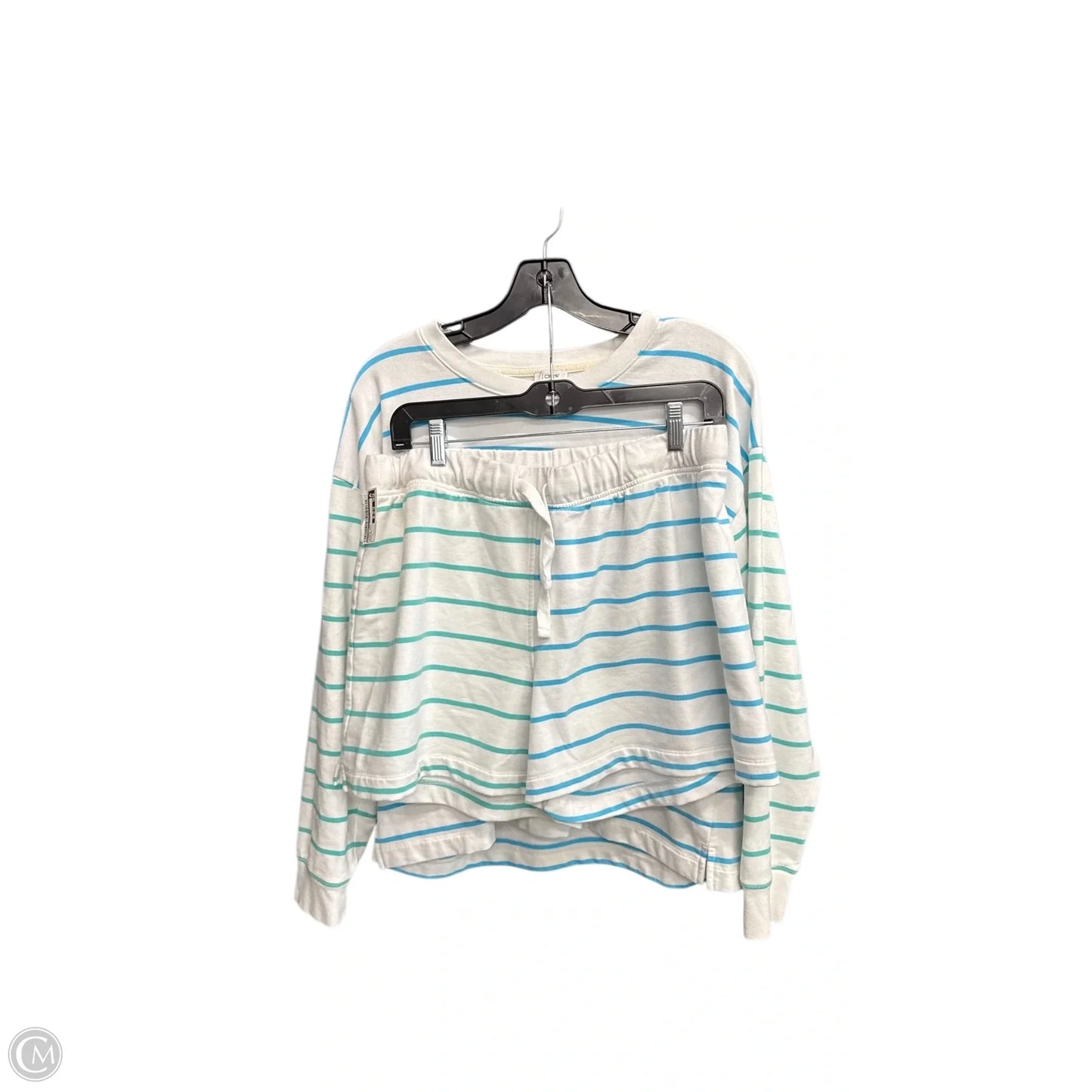 Lounge Set Shorts By J. Crew In Blue & Green, Size: L