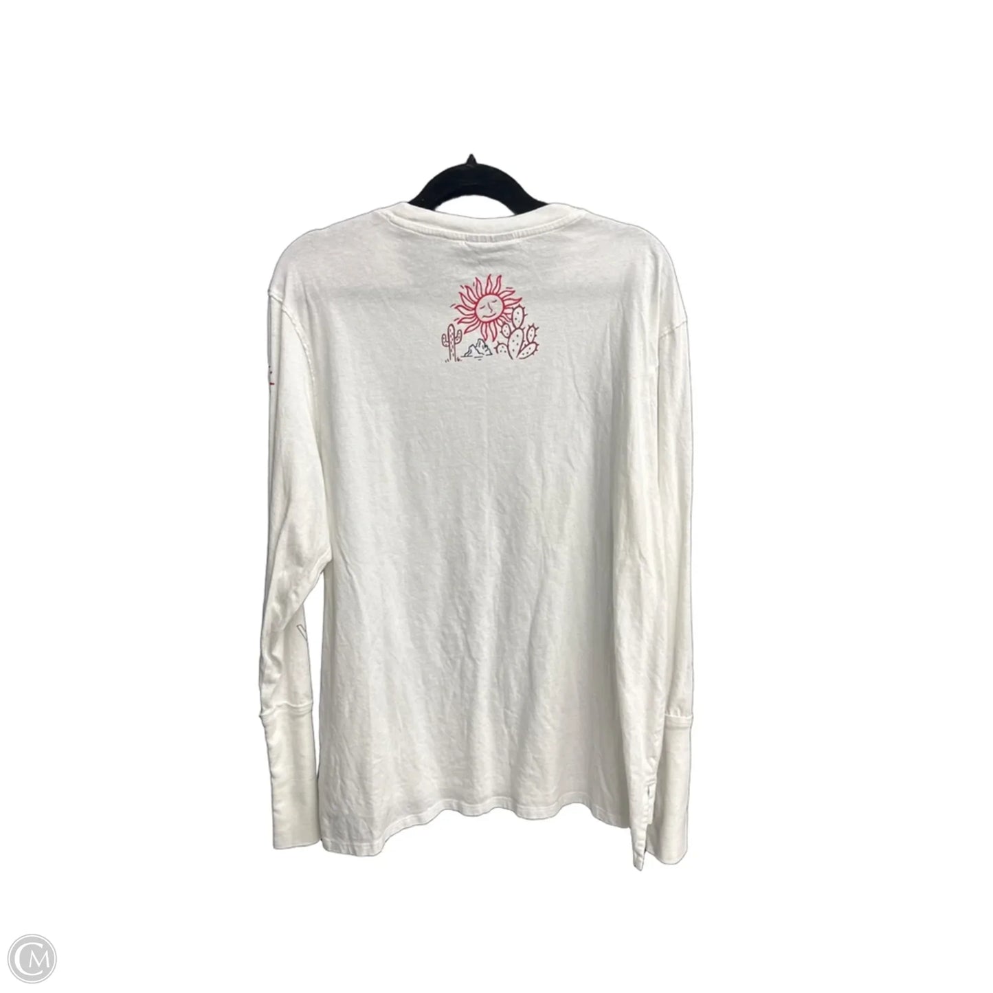 Top Long Sleeve By Wrangler In White, Size: S