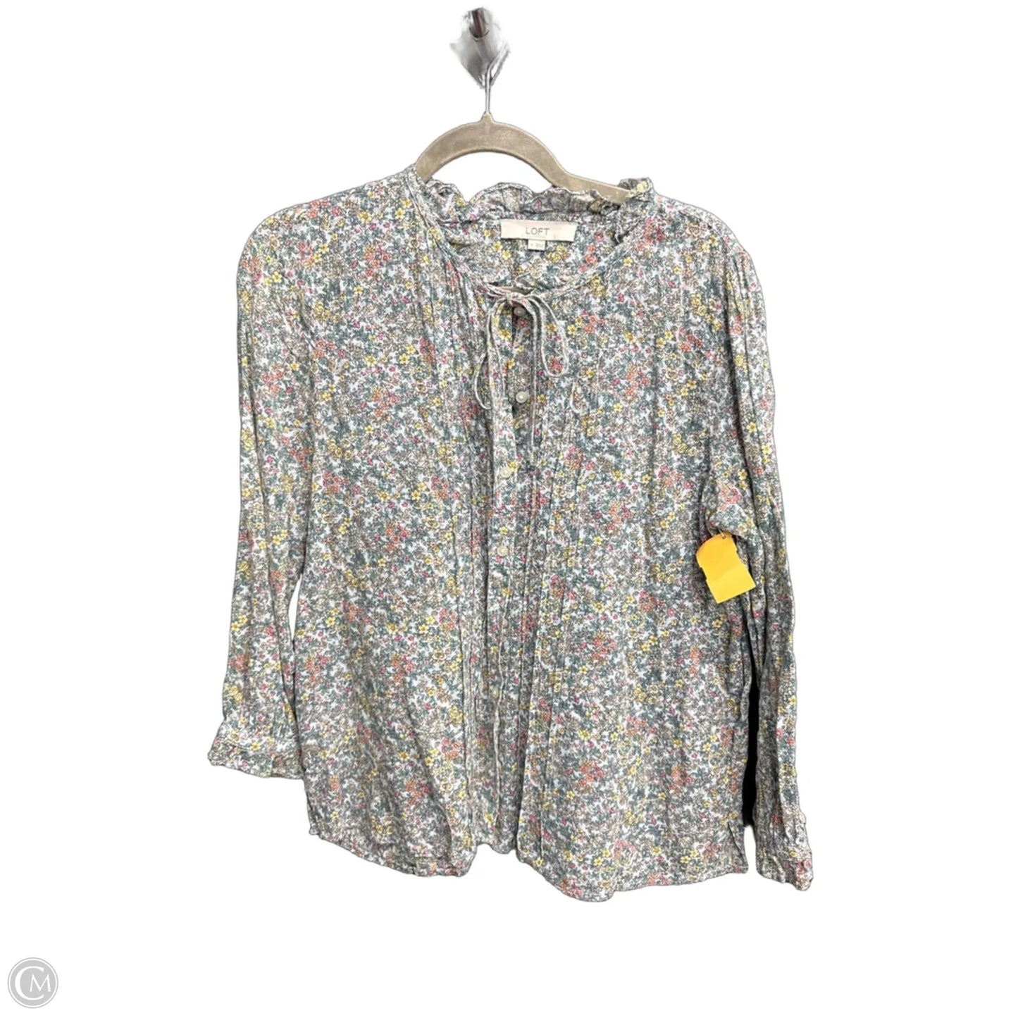 Top Long Sleeve By Loft In Floral Print, Size: S