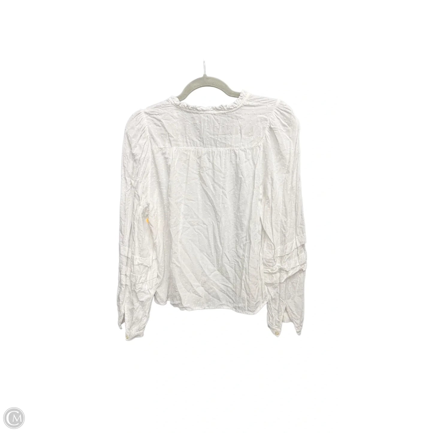 Top Long Sleeve By Loft In White, Size: S