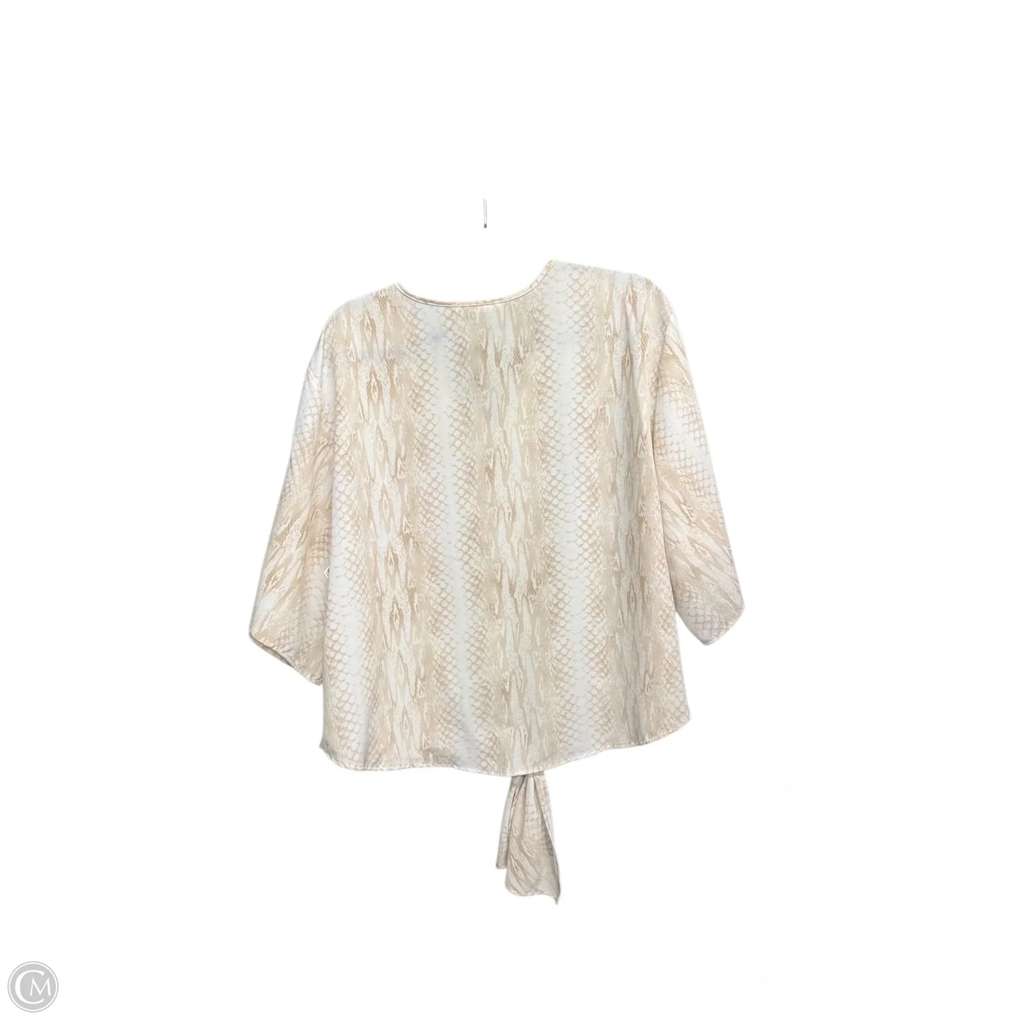 Top Short Sleeve By Entro In Snakeskin Print, Size: M