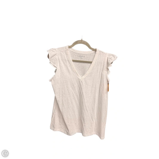 Top Short Sleeve Basic By Loft In White, Size: M
