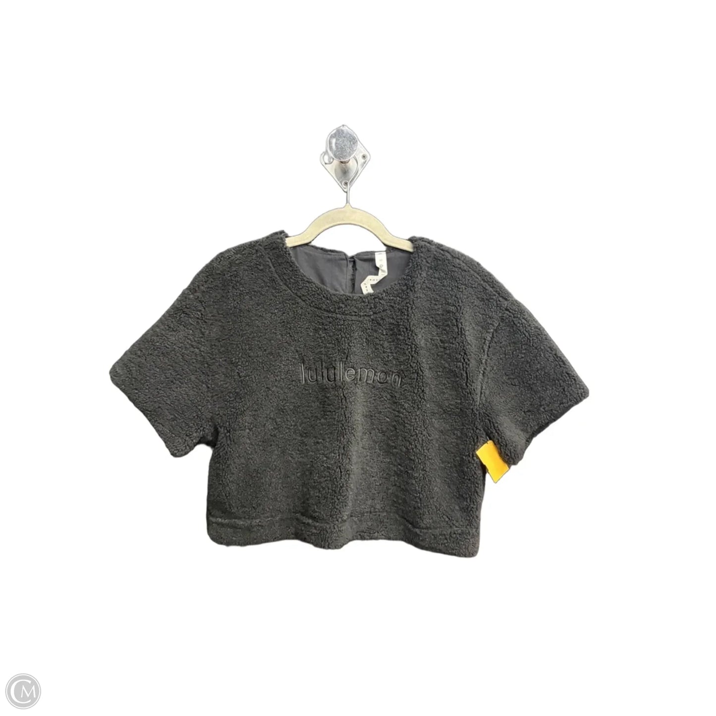 Athletic Top Short Sleeve By Lululemon In Black, Size: 10