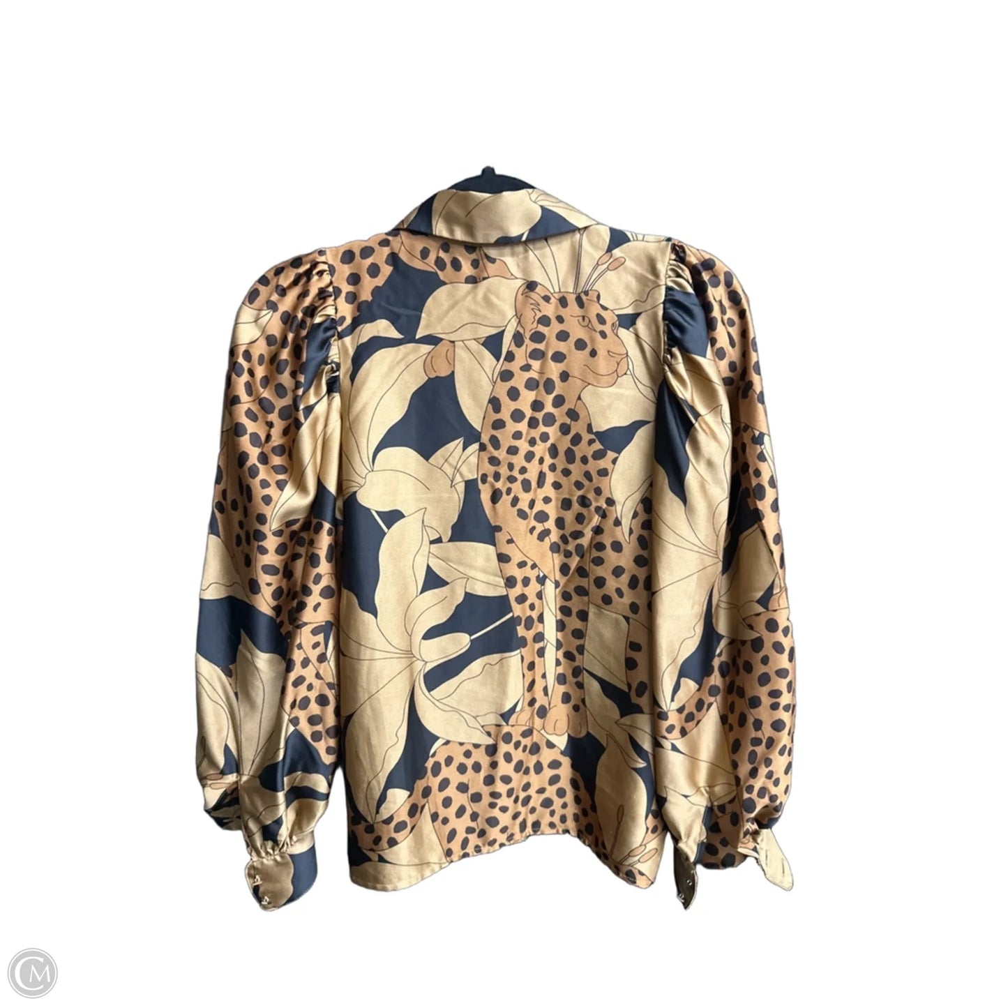 Top Long Sleeve By Ann Taylor In Black & Brown, Size: Xsp