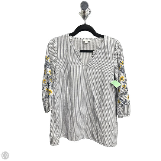 Top 3/4 Sleeve By J. Jill In Striped Pattern, Size: Xs