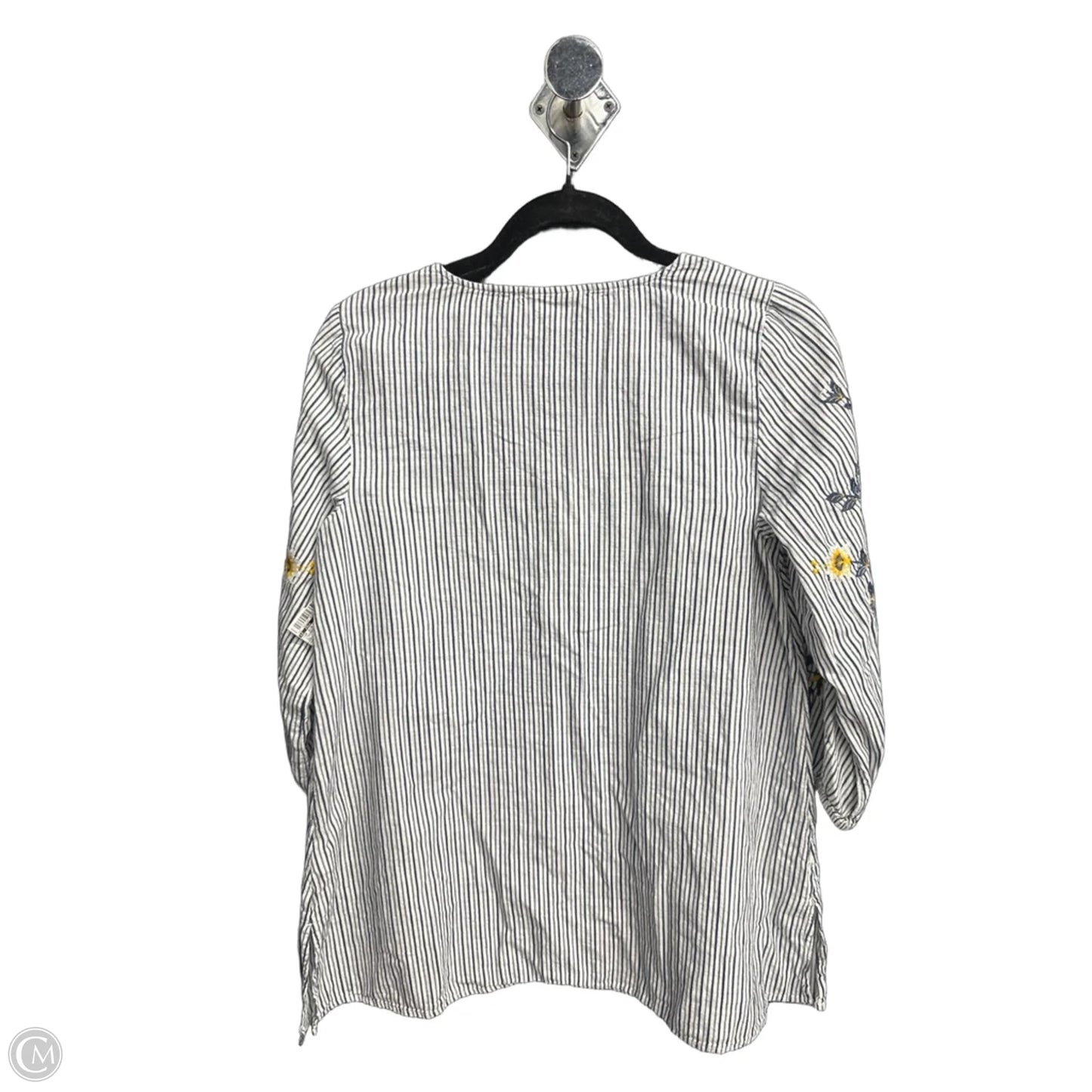 Top 3/4 Sleeve By J. Jill In Striped Pattern, Size: Xs