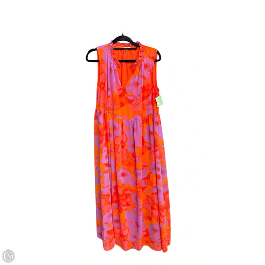 Dress Casual Midi By Jodifl In Orange & Purple, Size: S