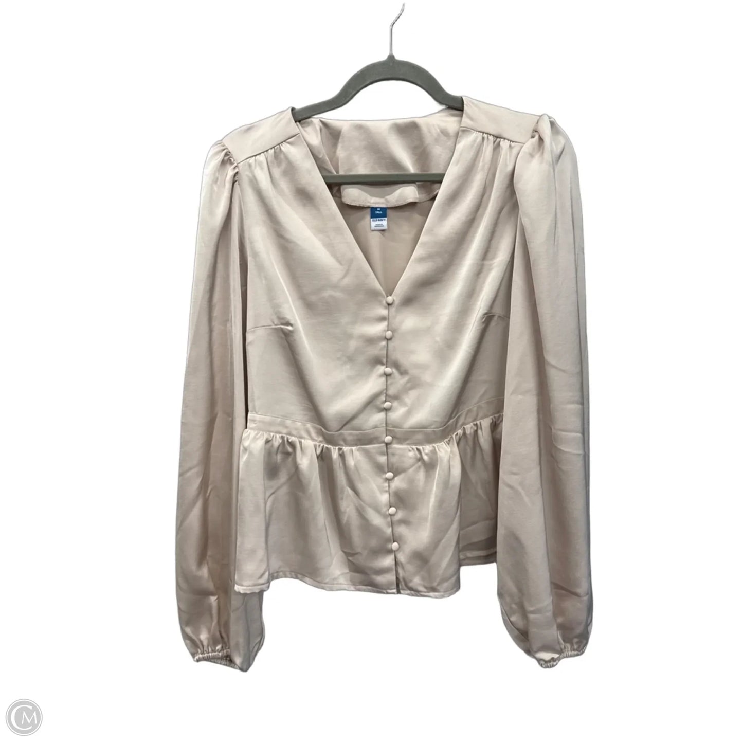 Top Long Sleeve By Old Navy In Cream, Size: M