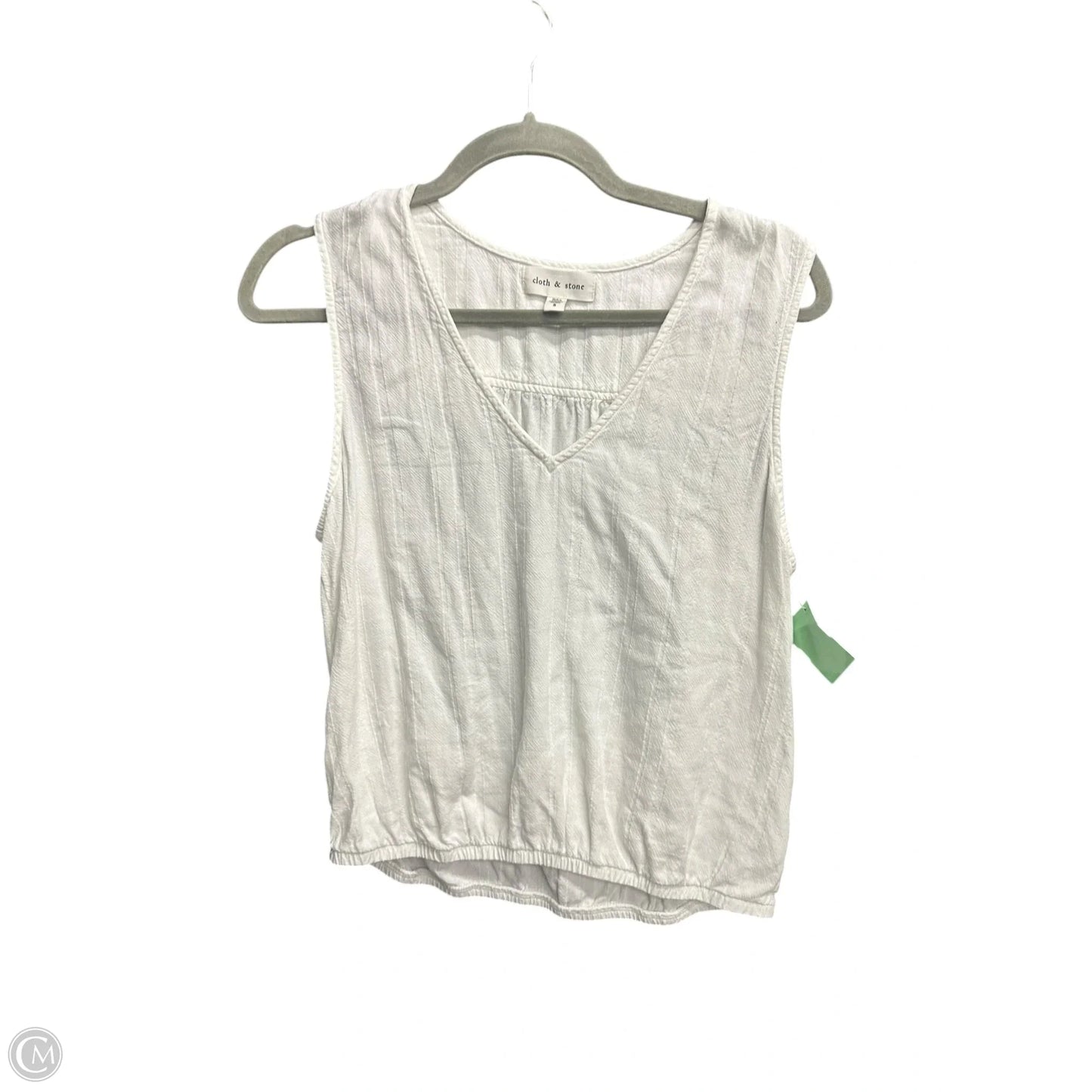 Top Sleeveless By Cloth & Stone In White, Size: S