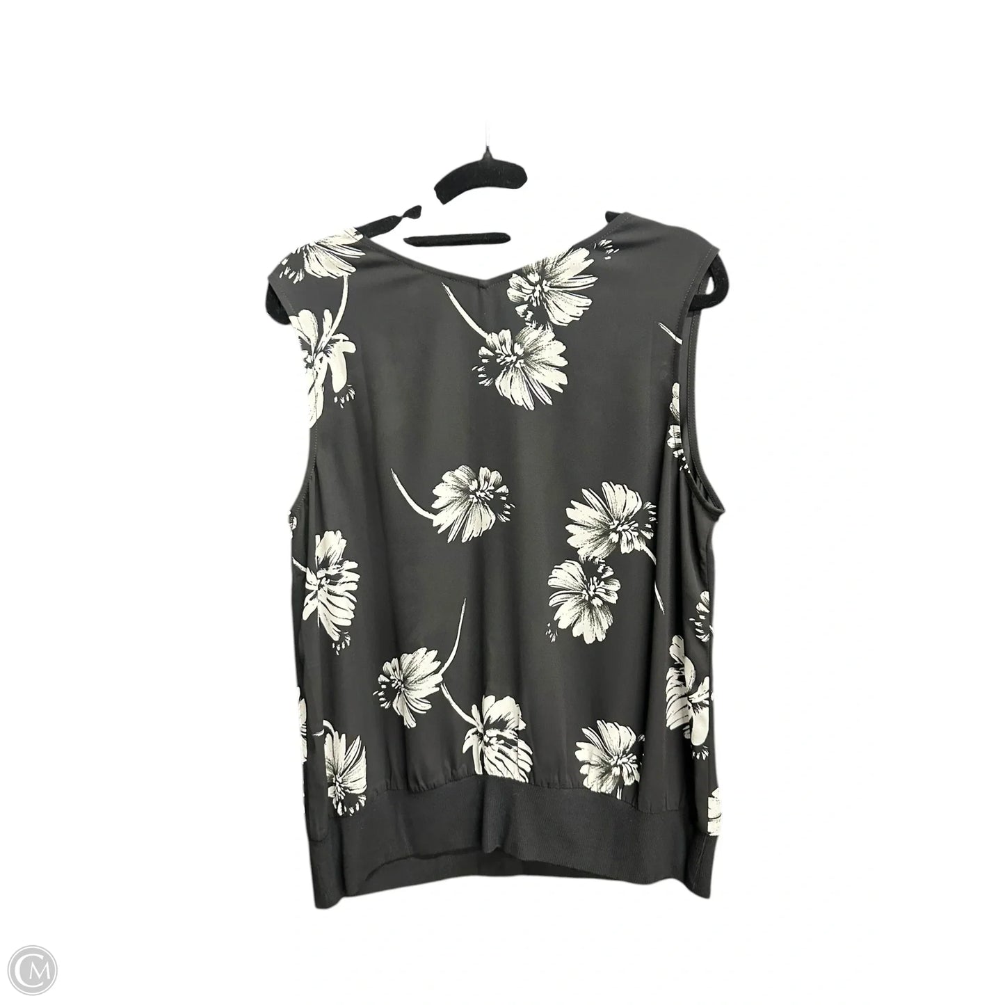 Top Sleeveless By Cabi In Black & White, Size: S