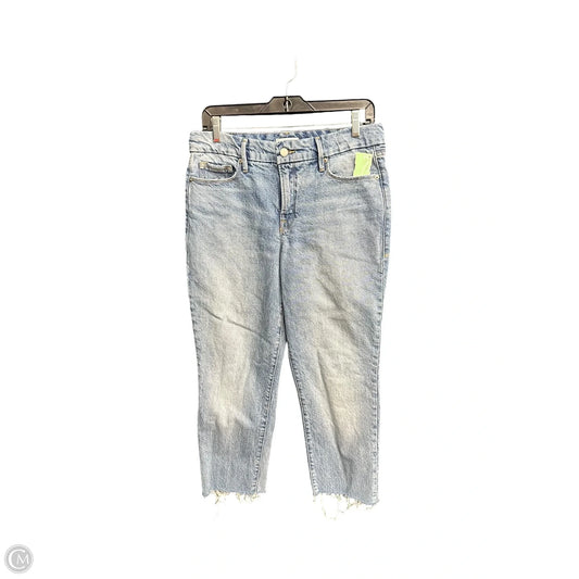 Jeans Cropped By Good American In Blue Denim, Size: 6