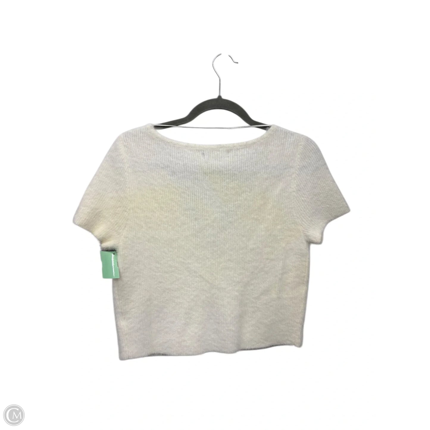 Top Short Sleeve By Kendall + Kylie In White, Size: L
