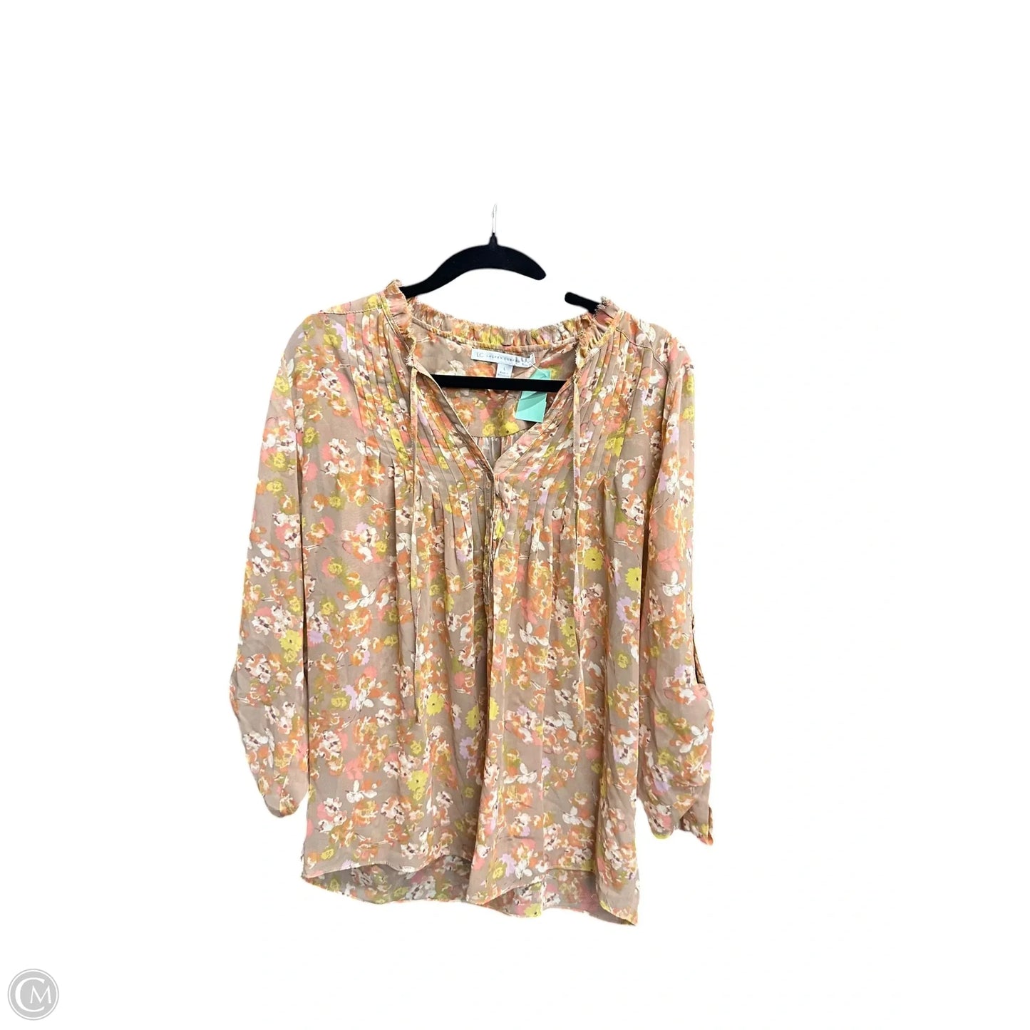 Top Long Sleeve By Lc Lauren Conrad In Floral Print, Size: L