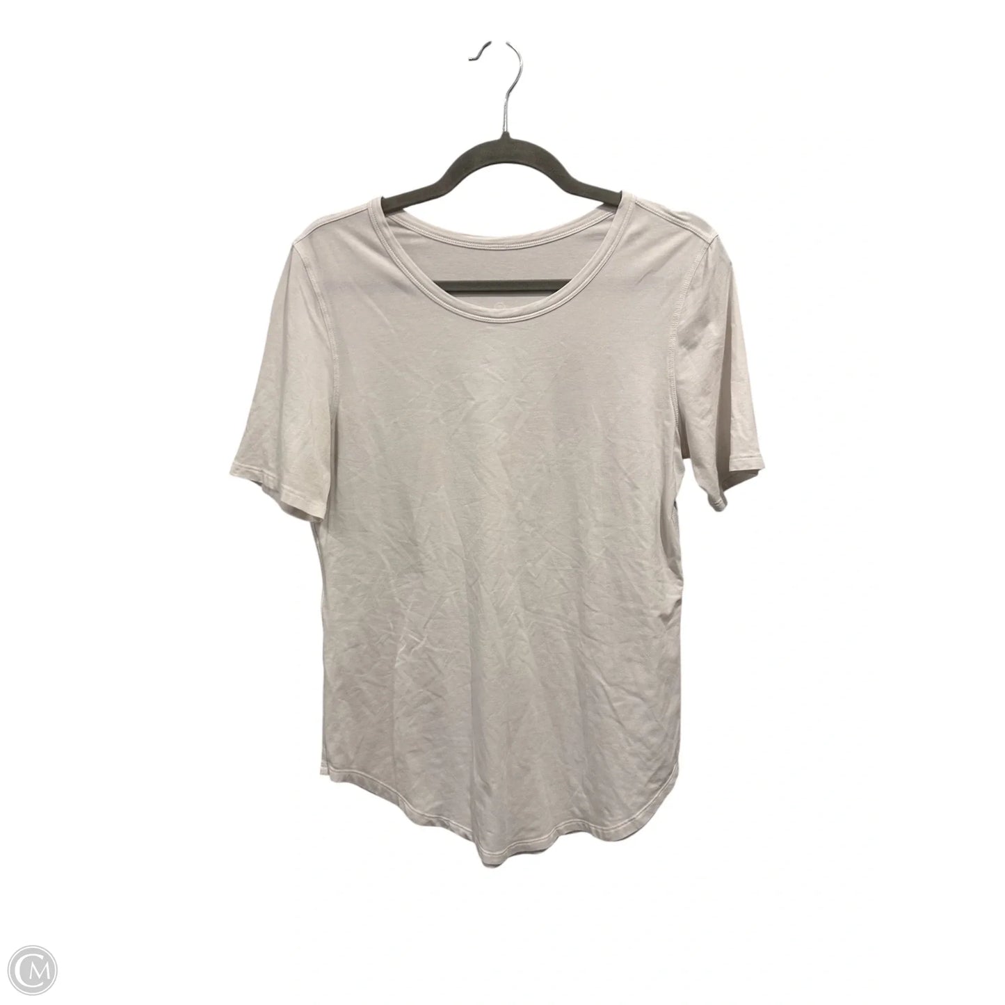 Athletic Top Short Sleeve By Lululemon In White, Size: S