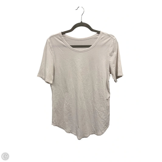 Athletic Top Short Sleeve By Lululemon In White, Size: S