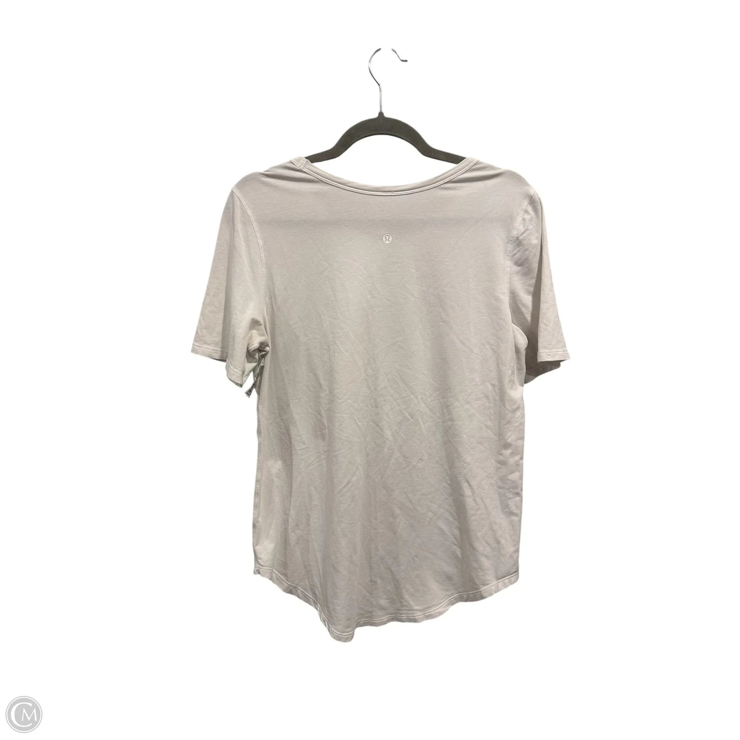 Athletic Top Short Sleeve By Lululemon In White, Size: S