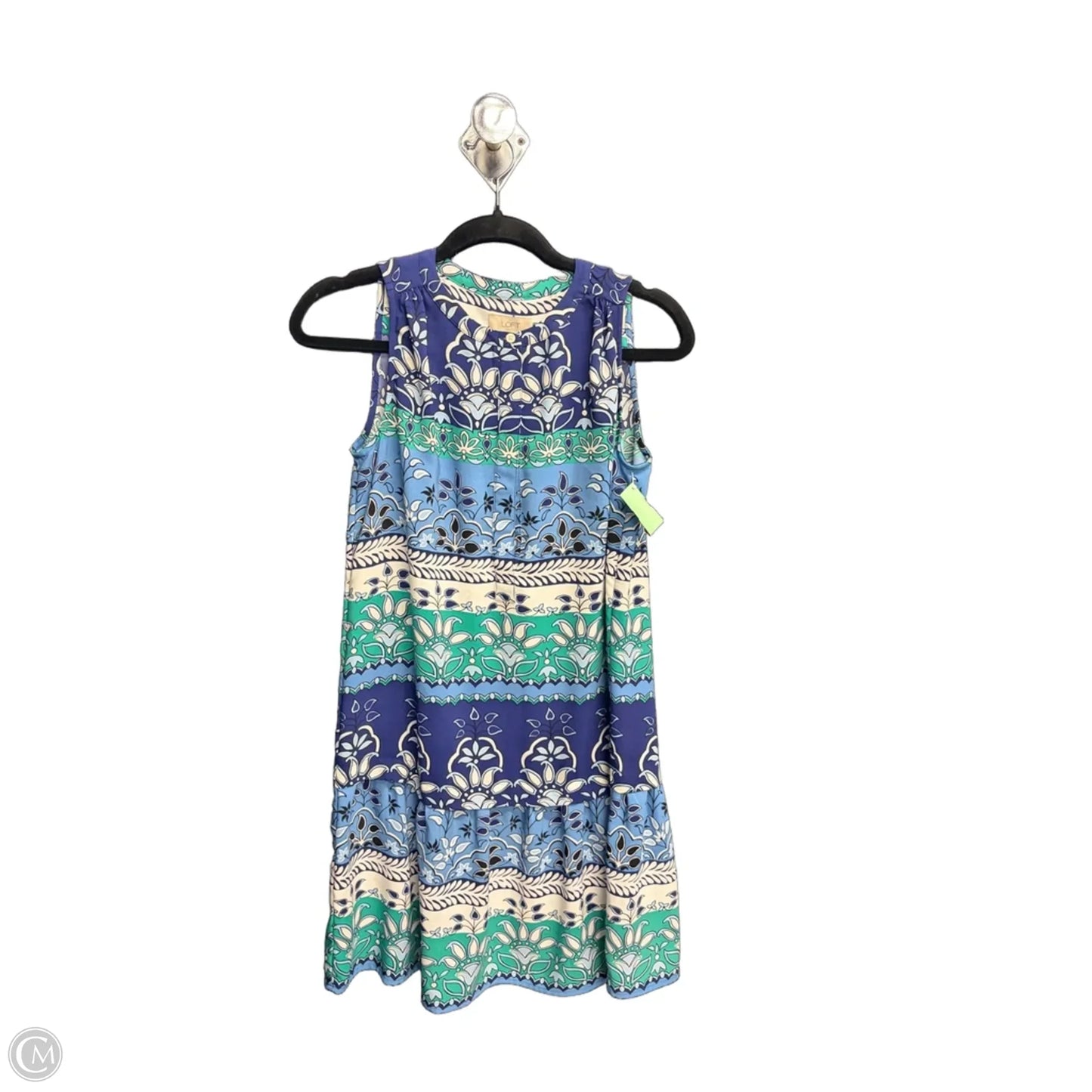 Dress Casual Short By Loft In Blue & Green, Size: S