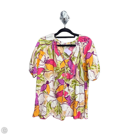 Top Short Sleeve By Clothes Mentor In Floral Print, Size: S