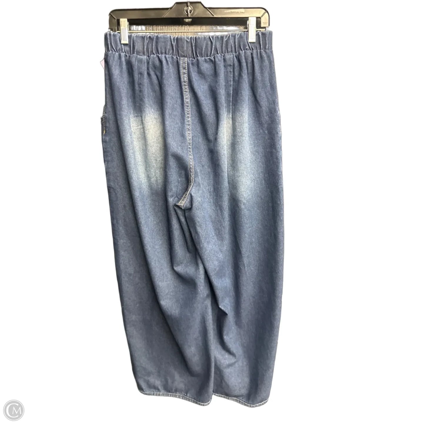 Jeans Wide Leg By Shein In Blue Denim, Size: 8
