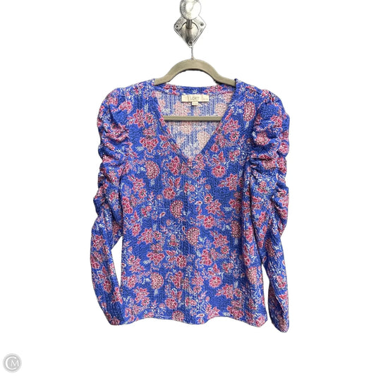 Top Long Sleeve By Loft In Purple, Size: Sp