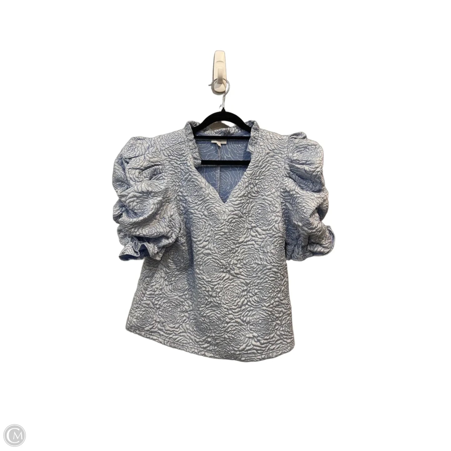 Blouse Short Sleeve By Voy In Blue, Size: S