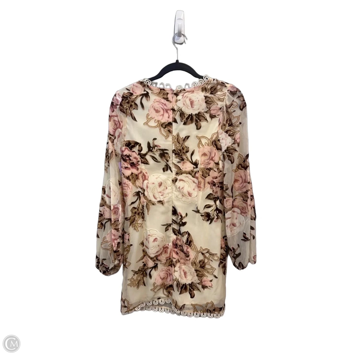 Dress Casual Midi By Fate In Cream & Pink, Size: S