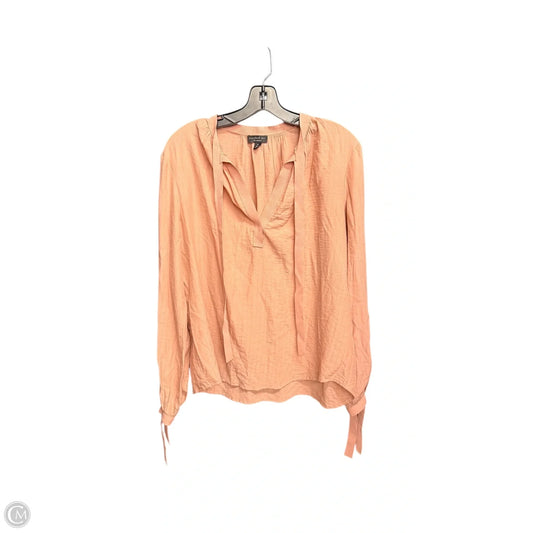 Blouse Long Sleeve By Current Air In Pink, Size: M