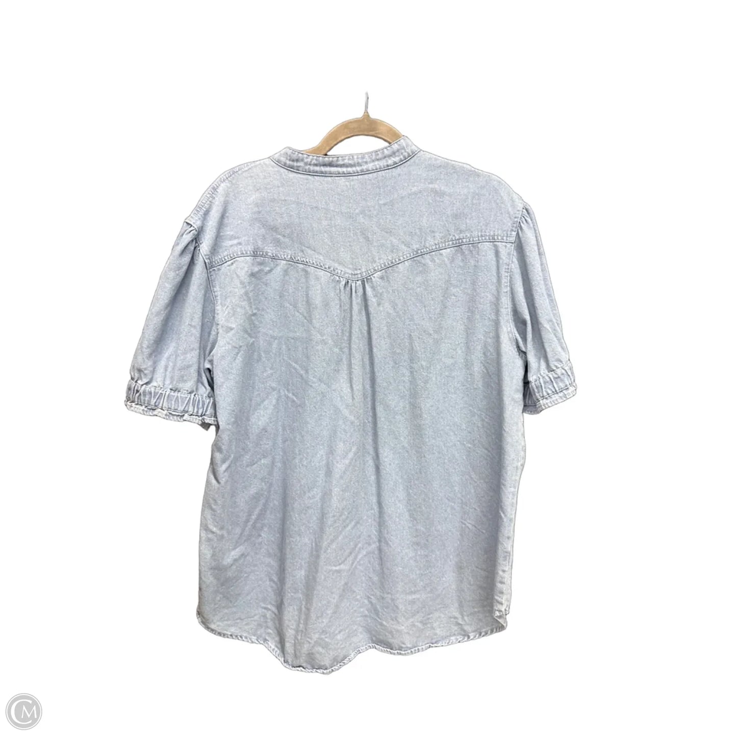 Top Short Sleeve By Clothes Mentor In Blue Denim, Size: Xl