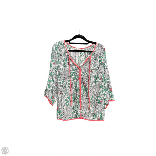 Blouse 3/4 Sleeve By Boden In Floral Print