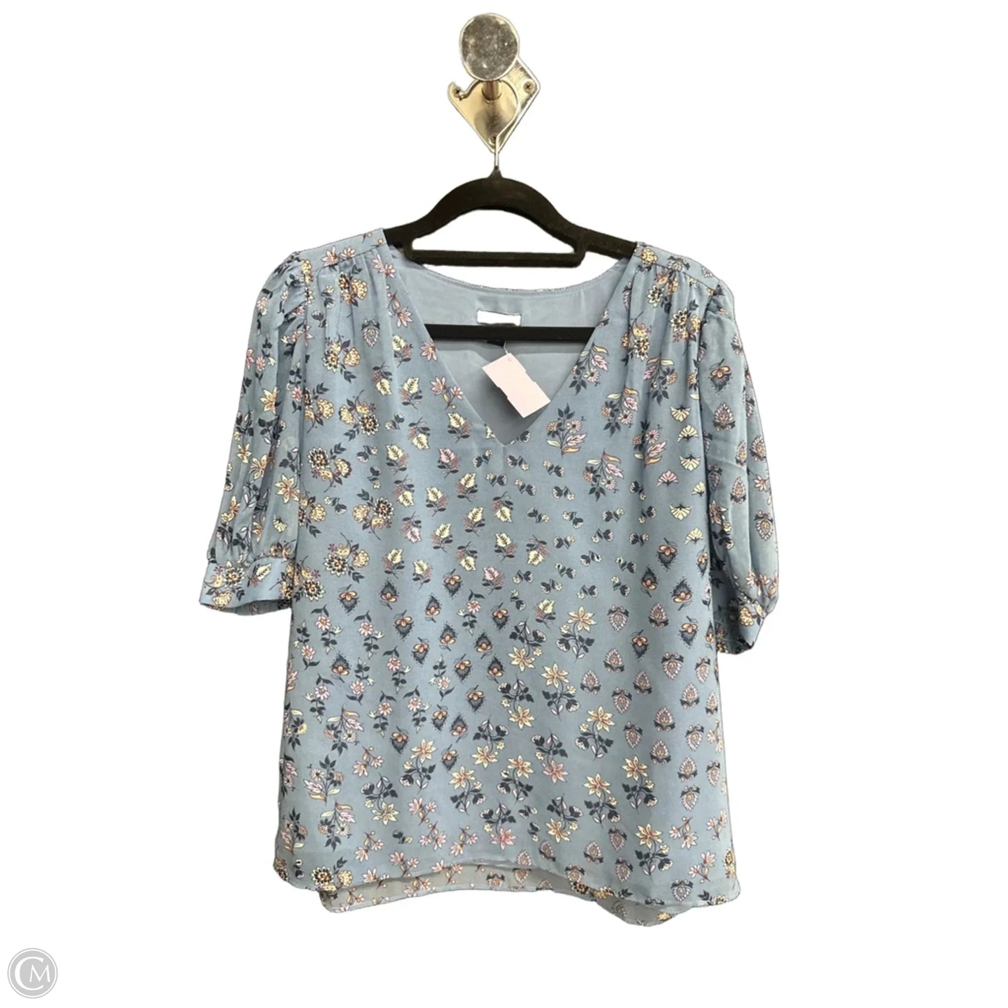 Top Short Sleeve By Ann Taylor In Floral Print, Size: Xs