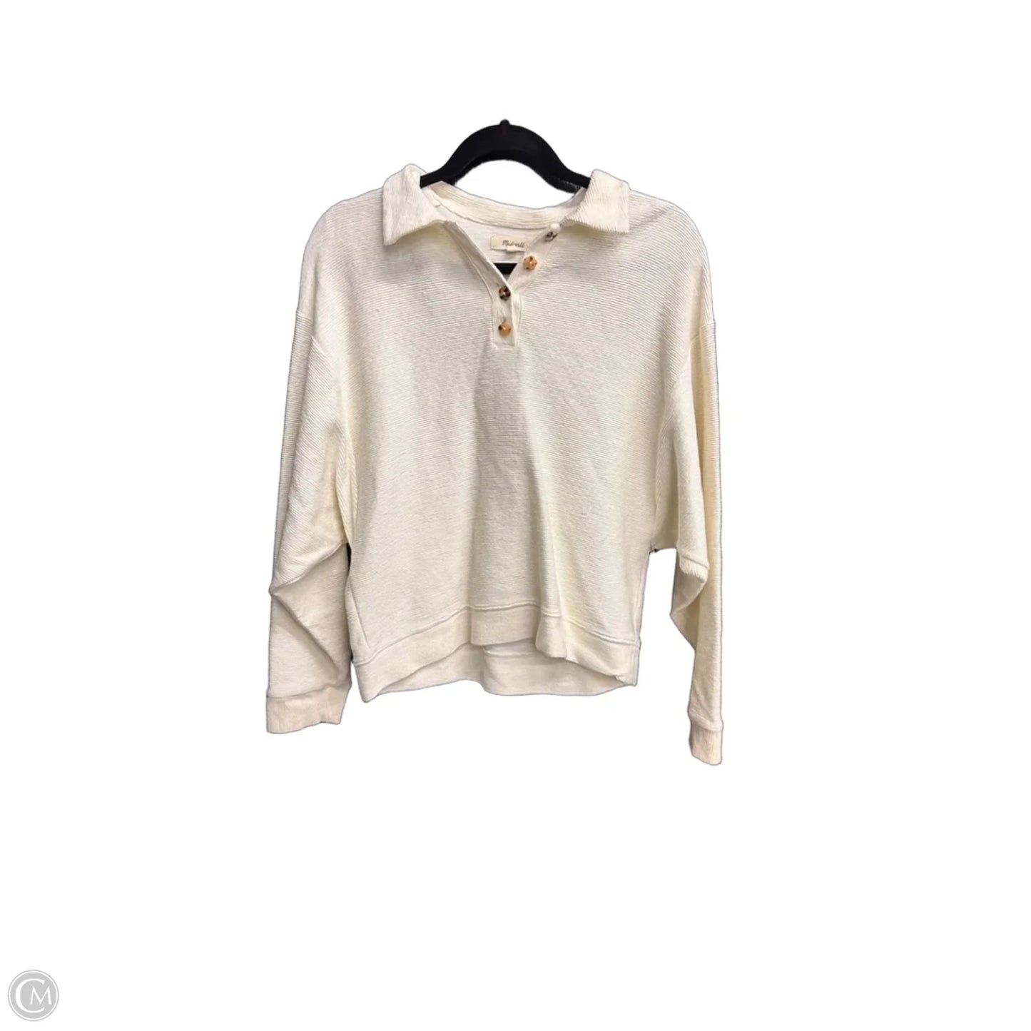 Sweatshirt Collar By Madewell In Cream, Size: S